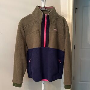 Colorblock Fleece Jacket with Pink Accents